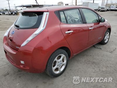 Trzecie zdjęcie samochodu z tyłu: 2012 NISSAN LEAF SV VIN:JN1AZ0CP2CT015527 - miniatura