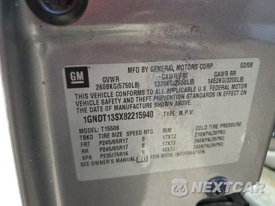 Zdjęcie 13 z 13 samochodu: 2008 CHEVROLET TRAILBLAZER LS VIN:1GNDT13SX82215940 - miniatura