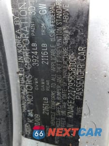 Zdjęcie 12 z 12 samochodu: 2009 KIA SPECTRA EX VIN:KNAFE221795658103 - miniatura