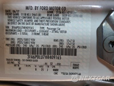 Zdjęcie 12 z 12 samochodu: 2017 FORD FUSION SE HYBRID VIN:3FA6P0LU7HR409165 - miniatura