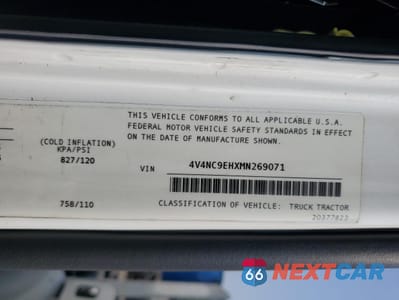 Zdjęcie 10 z 10 samochodu: 2021 VOLVO VN VNL VIN:4V4NC9EHXMN269071 - miniatura