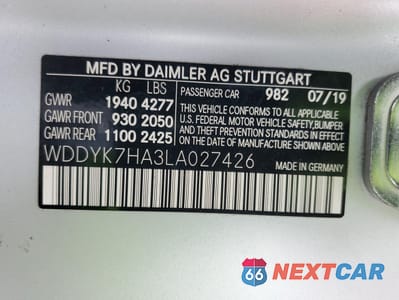 Zdjęcie 12 z 13 samochodu: 2020 MERCEDES-BENZ AMG GT VIN:WDDYK7HA3LA027426 - miniatura