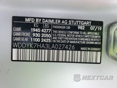 Zdjęcie 12 z 13 samochodu: 2020 MERCEDES-BENZ AMG GT VIN:WDDYK7HA3LA027426 - miniatura