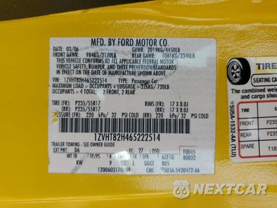 Zdjęcie 12 z 12 samochodu: 2006 FORD MUSTANG GT VIN:1ZVHT82H465222514 - miniatura