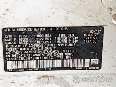 Zdjęcie 12 z 12 samochodu: 2017 HONDA HR-V EXL VIN:3CZRU5H79HM719017 - miniatura
