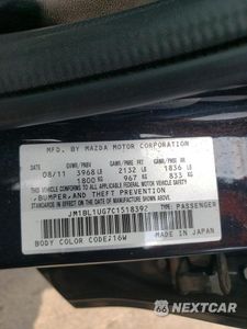 Zdjęcie 12 z 12 samochodu: 2012 MAZDA 3 I VIN:JM1BL1UG7C1518392 - miniatura