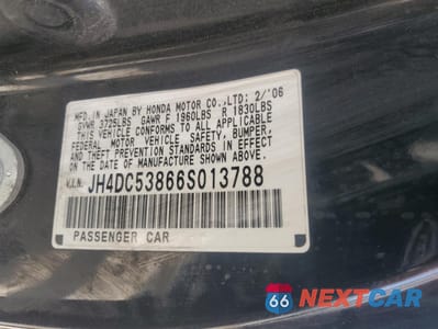 Zdjęcie 12 z 12 samochodu: 2006 ACURA RSX VIN:JH4DC53866S013788 - miniatura