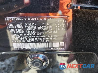 Zdjęcie 13 z 13 samochodu: 2019 HONDA HR-V SPORT VIN:3CZRU6H16KG732153 - miniatura