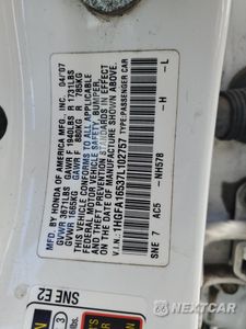 Zdjęcie 12 z 12 samochodu: 2007 HONDA CIVIC LX VIN:1HGFA16537L102757 - miniatura