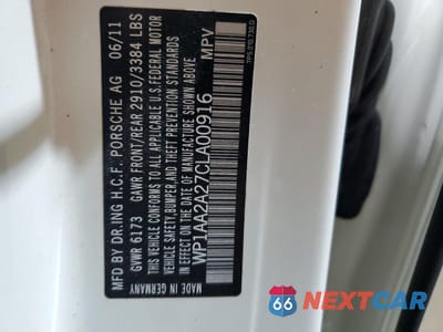 Zdjęcie 13 z 15 samochodu: 2012 PORSCHE CAYENNE VIN:WP1AA2A27CLA00916 - miniatura