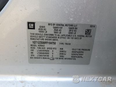 Zdjęcie 13 z 15 samochodu: 2015 GMC SIERRA K2500 SLT VIN:1GT12ZE88FF104758 - miniatura