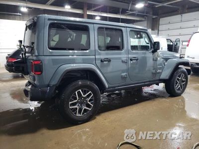 Trzecie zdjęcie samochodu z tyłu: 2024 JEEP WRANGLER SAHARA VIN:1C4PJXEGXRW302142 - miniatura