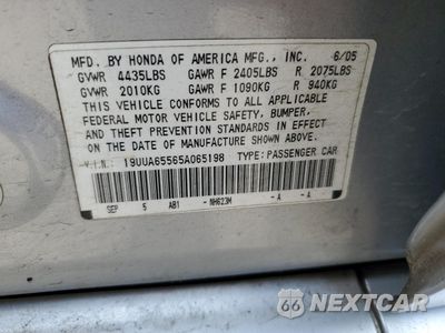 Zdjęcie 12 z 14 samochodu: 2005 ACURA TL VIN:19UUA65565A065198 - miniatura