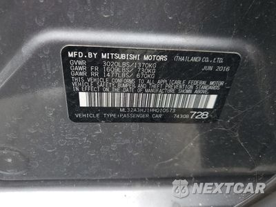 Zdjęcie 12 z 15 samochodu: 2017 MITSUBISHI MIRAGE ES VIN:ML32A3HJ1HH010573 - miniatura