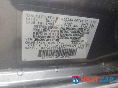 Zdjęcie 12 z 12 samochodu: 2023 NISSAN VERSA SV VIN:3N1CN8EV0PL851426 - miniatura