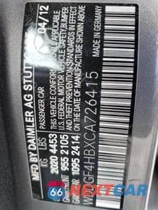 Zdjęcie 13 z 13 samochodu: 2012 MERCEDES-BENZ C 250 VIN:WDDGF4HBXCA726415 - miniatura
