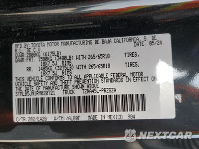 Zdjęcie 12 z 13 samochodu: 2024 TOYOTA TACOMA DOUBLE CAB VIN:3TMLB5JN1RM020721 - miniatura