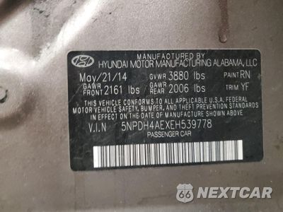 Zdjęcie 12 z 14 samochodu: 2014 HYUNDAI ELANTRA SE VIN:5NPDH4AEXEH539778 - miniatura