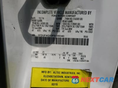 Zdjęcie 12 z 12 samochodu: 2015 FORD F450 SUPER DUTY VIN:1FDUF4GY3FEC05340 - miniatura