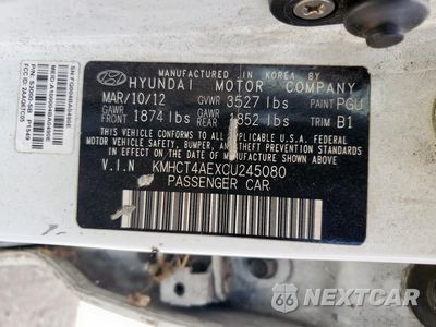 Zdjęcie 12 z 12 samochodu: 2012 HYUN ACCENT GLS VIN:KMHCT4AEXCU245080 - miniatura