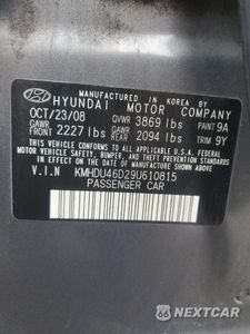 Zdjęcie 12 z 12 samochodu: 2009 HYUNDAI ELANTRA GLS VIN:KMHDU46D29U610815 - miniatura