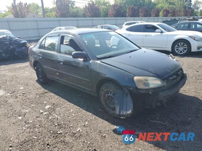 Czwarte zdjęcie samochodu z boku: 2002 HONDA CIVIC LX VIN:2HGES155X2H500273 - miniatura