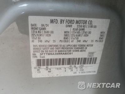 Zdjęcie 13 z 13 samochodu: 2024 FORD MAVERICK XL VIN:3FTTW8A3XRRA80391 - miniatura