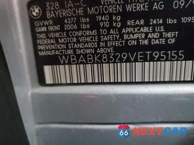 Zdjęcie 12 z 12 samochodu: 1997 BMW 328 IC AUTOMATIC VIN:WBABK8329VET95155 - miniatura