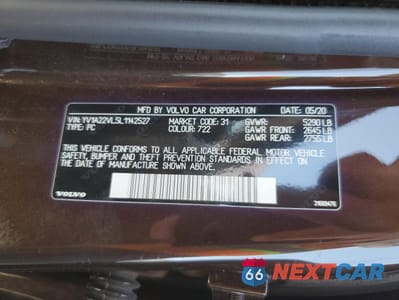 Zdjęcie 12 z 15 samochodu: 2020 VOLVO V90 T6 INSCRIPTION VIN:YV1A22VL5L1142527 - miniatura