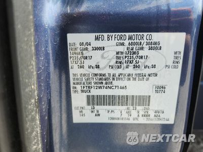Zdjęcie 12 z 14 samochodu: 2004 FORD F150 VIN:1FTRF12W74NC71465 - miniatura