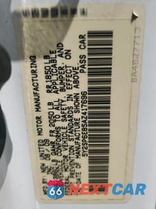 Zdjęcie 12 z 13 samochodu: 2010 PONTIAC VIBE VIN:5Y2SP6E85AZ417696 - miniatura
