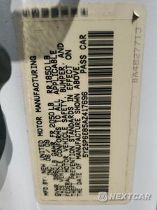 Zdjęcie 12 z 13 samochodu: 2010 PONTIAC VIBE VIN:5Y2SP6E85AZ417696 - miniatura