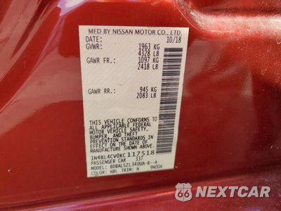 Zdjęcie 23 z 24 samochodu: 2019 NISSAN ALTIMA SR VIN:1N4BL4CV0KC117518 - miniatura