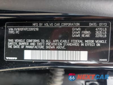 Zdjęcie 12 z 12 samochodu: 2014 VOLVO S60 T5 VIN:YV1612FH7E2281218 - miniatura