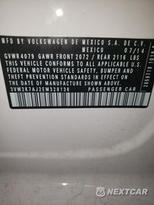 Zdjęcie 12 z 12 samochodu: 2014 VOLKSWAGEN JETTA BASE VIN:3VW2K7AJ2EM328136 - miniatura