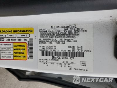 Zdjęcie 12 z 12 samochodu: 2013 FORD FUSION S VIN:3FA6P0G75DR221159 - miniatura