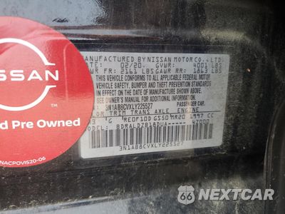 Zdjęcie 12 z 13 samochodu: 2020 NISSAN SENTRA SV VIN:3N1AB8CVXLY225527 - miniatura