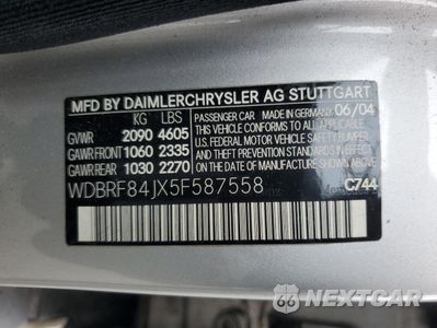 Zdjęcie 12 z 12 samochodu: 2005 MERCEDES-BENZ C 320 4MATIC VIN:WDBRF84JX5F587558 - miniatura