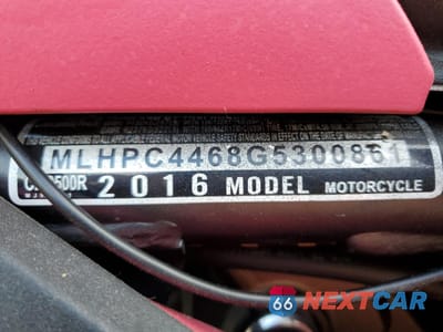 Zdjęcie 9 z 9 samochodu: 2016 HONDA CBR500 R VIN:MLHPC4468G5300861 - miniatura