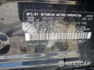 Zdjęcie 13 z 13 samochodu: 2022 MITSUBISHI OUTLANDER SPORT ES VIN:JA4ARUAU2NU002197 - miniatura