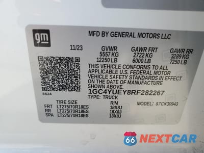 Zdjęcie 12 z 13 samochodu: 2024 CHEVROLET SILVERADO K3500 LTZ VIN:1GC4YUEY8RF282267 - miniatura