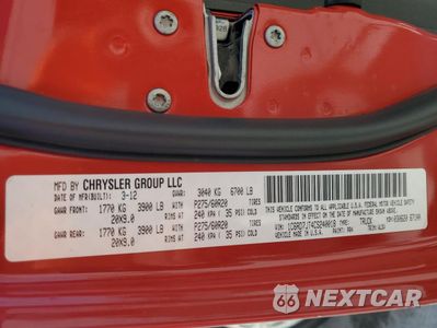 Zdjęcie 12 z 14 samochodu: 2012 DODGE RAM 1500 LARAMIE VIN:1C6RD7JT4CS240018 - miniatura