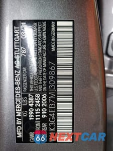 Zdjęcie 12 z 15 samochodu: 2021 MERCEDES-BENZ A 220 VIN:W1K3G4EB7MJ309867 - miniatura