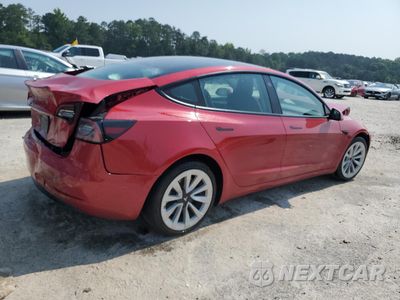 Trzecie zdjęcie samochodu z tyłu: 2022 TESLA MODEL 3 VIN:5YJ3E1EA6NF192023 - miniatura