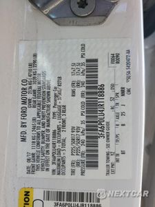 Zdjęcie 12 z 13 samochodu: 2018 FORD FUSION SE HYBRID VIN:3FA6P0LU4JR118886 - miniatura
