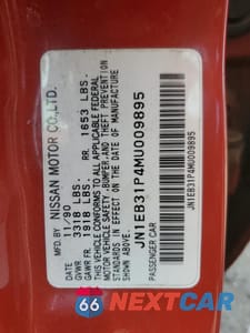 Zdjęcie 12 z 14 samochodu: 1991 NISSAN SENTRA VIN:JN1EB31P4MU009895 - miniatura