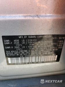 Zdjęcie 13 z 14 samochodu: 2019 SUBARU OUTBACK 2.5I PREMIUM VIN:4S4BSAFC7K3329947 - miniatura