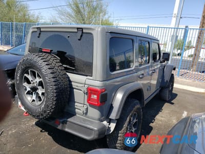 Trzecie zdjęcie samochodu z tyłu: 2022 JEEP WRANGLER UNLIMITED RUBICON VIN:1C4HJXFG5NW194638 - miniatura