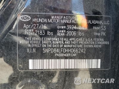 Zdjęcie 12 z 15 samochodu: 2017 HYUNDAI ELANTRA SE VIN:5NPD84LF0HH066242 - miniatura