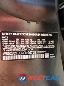 Zdjęcie 13 z 15 samochodu: 2024 BMW IX XDRIVE50 VIN:WB523CF08RCN90769 - miniatura